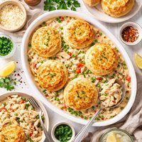 Alfredo Chicken and Biscuits