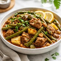 Algerian Green Bean and Lamb Tagine