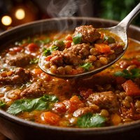 Algerian Lamb and Lentil Soup