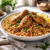 Algerian Tli Tli B Djedj Pasta with Chicken