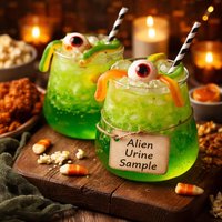 Alien Urine Sample Halloween Cocktail