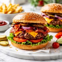 All American Bbq Bacon Cheeseburgers