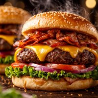 All Mixed Up Bacon Cheese Burgers