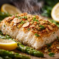 Almond Baked Halibut