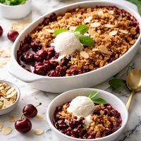 Almond Cherry Crisp