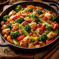 Almond Chicken Vegetable Stir Fry