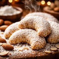 Almond Crescents Kourabiedes
