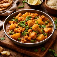 Aloo Gobi Mattar Cauliflower Pea and Potato Curry