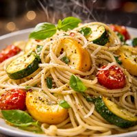 Angel Hair Pasta with Squash