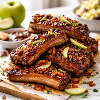 Apple Bacon Barbecued Ribs