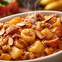 Apple Banana Casserole with Almonds