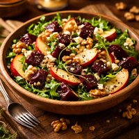 Apple Beet and Walnut Salad