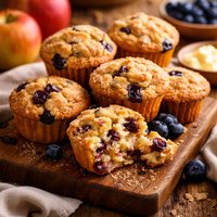 Apple Blueberry Corn Muffins
