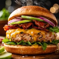 Apple Cheddar Turkey Burgers