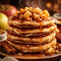 Apple Cinnamon Swirl Pancakes Vegan