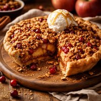 Apple Cranberry Crisp Pie