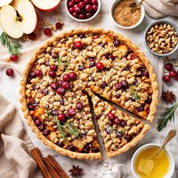 Apple Cranberry Crumb Tart