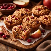 Apple Cranberry Crumble Muffins