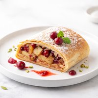 Apple Cranberry Strudel German