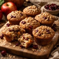 Apple Cranberry Wheat Muffins