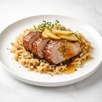 Apple Glazed Pork Roast with Sauerkraut