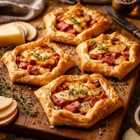 Apple Ham and Smoked Gouda Rustic Tarts