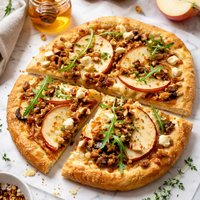 Apple Honey Caramelized Onion Flatbread Pizza