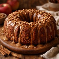 Apple Nut Cinnamon Bundt Cake with Brown Sugar Glaze