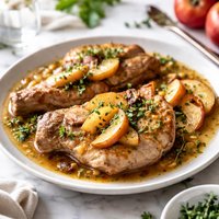 Apple Poached Pork Chops