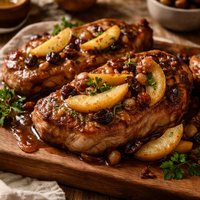 Apple Raisin Pork Chops
