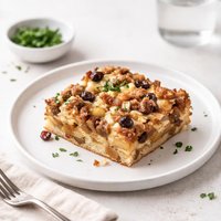 Apple Sausage Raisin Strata