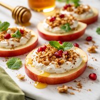 Apple Slice with Creamy Topping