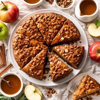 Apple Spice Cake with Caramel Sauce