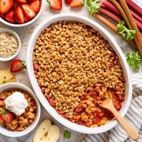 Apple Strawberry Rhubarb Crisp