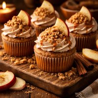 Apple Streusel Cinnamon Swirl Cupcakes