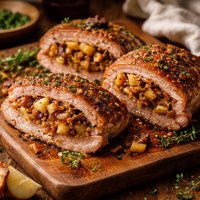 Apple Stuffed Pork Loin Chops