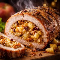 Apple Stuffed Pork Roast