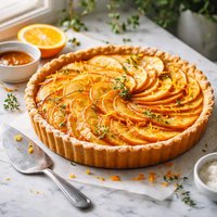 Apple Tart with Orange Marsala Glaze