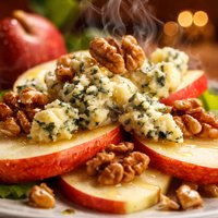 Apples and Walnuts with Stilton Cheese