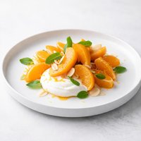 Apricot Orange Salad with Sour Cream Cream Cheese Topping