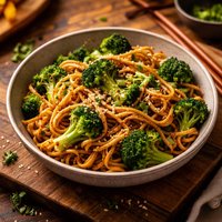 Asian Noodles and Broccoli