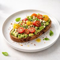 Avocado Toast with Cherry Tomatoes
