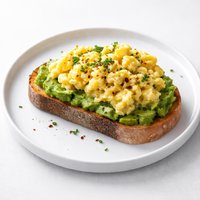 Avocado Toast with Scrambled Eggs