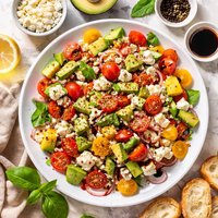 Avocado Tomato Feta Cheese Appetizer