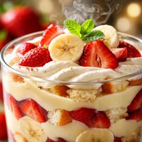 Awesome Strawberry Banana Trifle Sugar Free