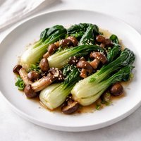 Baby Bok Choy with Mushrooms
