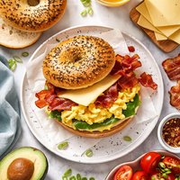 Bacon Egg and Cheese on Everything Bagel