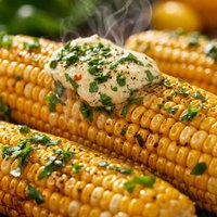 Baked Corn with Herbed Butter