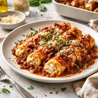 Baked Manicotti Bolognese Ragu