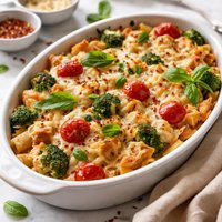 Baked Pasta with Cheese and Vegetables